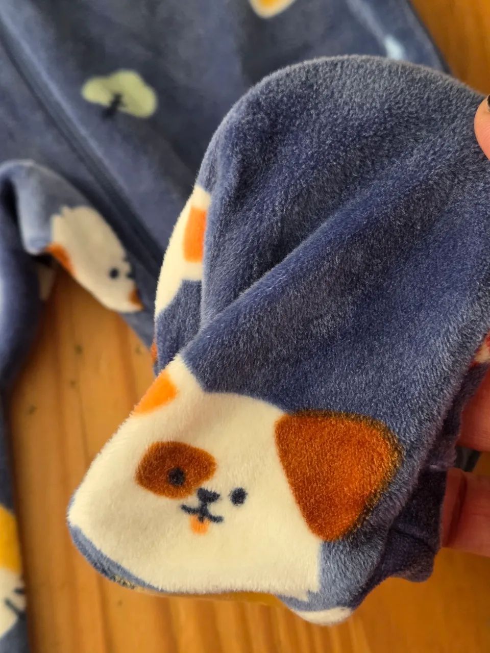Macacão plush outuno inverno teddy boom 6 a 9 m - Foto 3