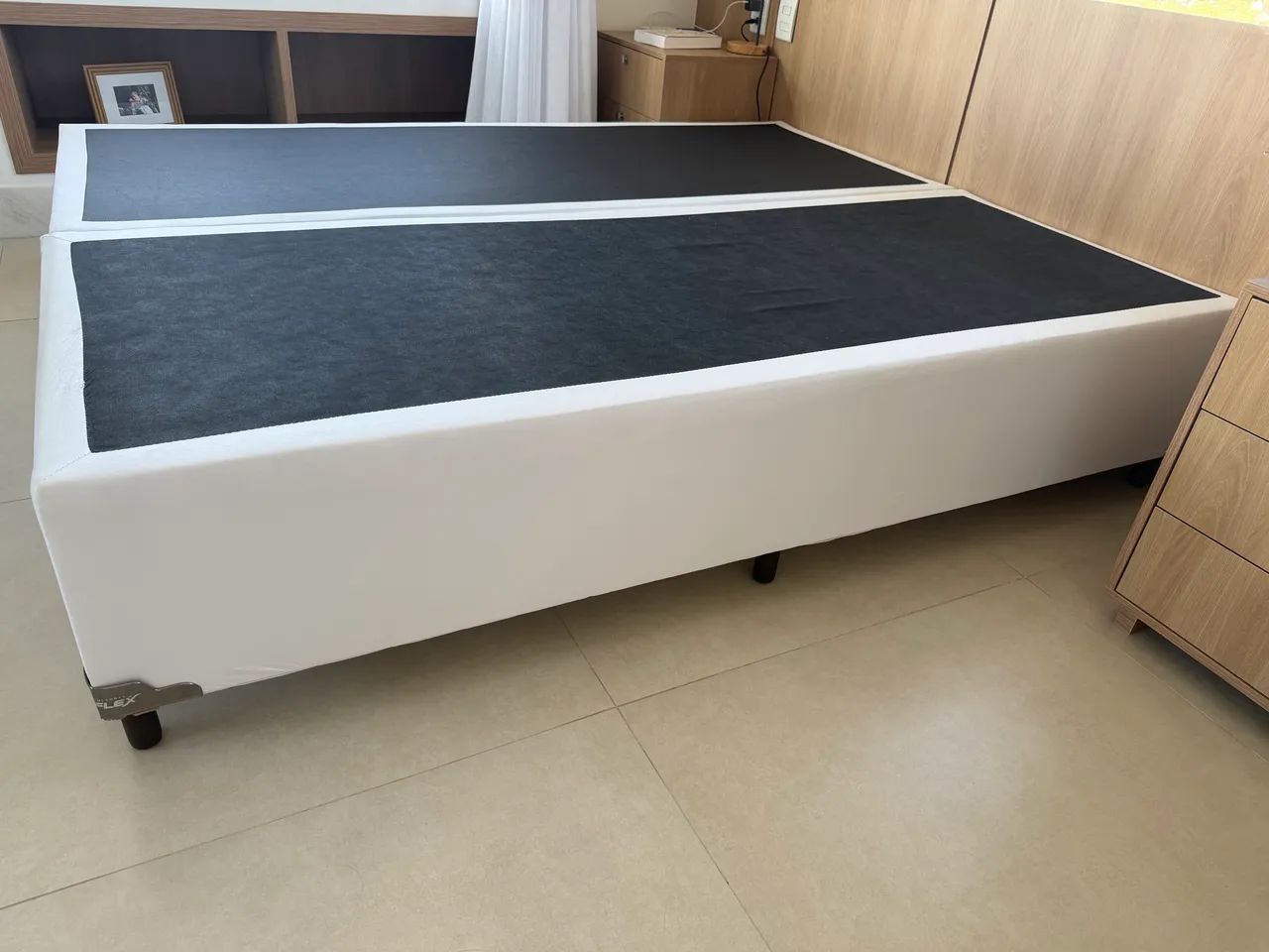 Base de Cama Box Queen Branca Soft Flex - Impecável - Foto 4