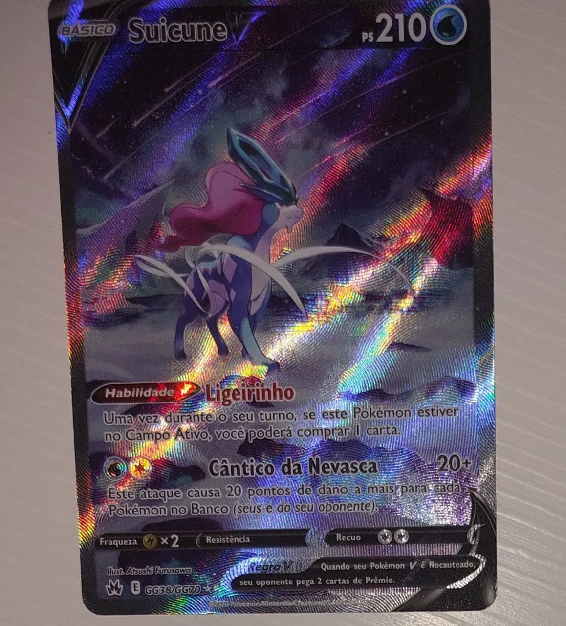 Pokémon Card Suicune V Full Art - Galarian Gallery (GG38/GG70) - Original - Foto 3