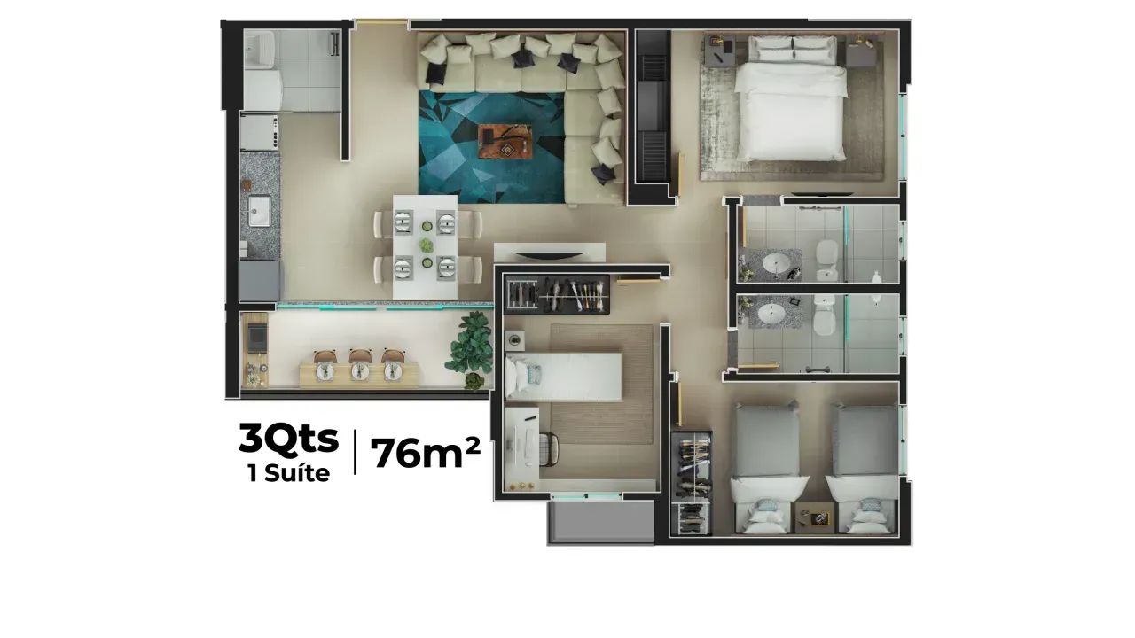ELDORADO PARQUE TIJUCA | 3Q COM SUITE - 76M² | PRONTO PARA MORAR - Foto 2