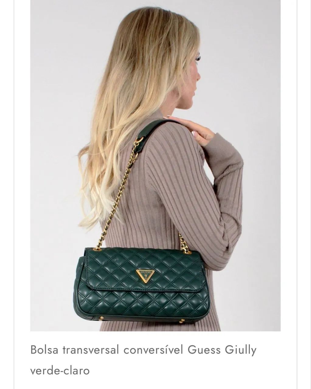 Bolsa Guess Guilly bege  - Foto 3