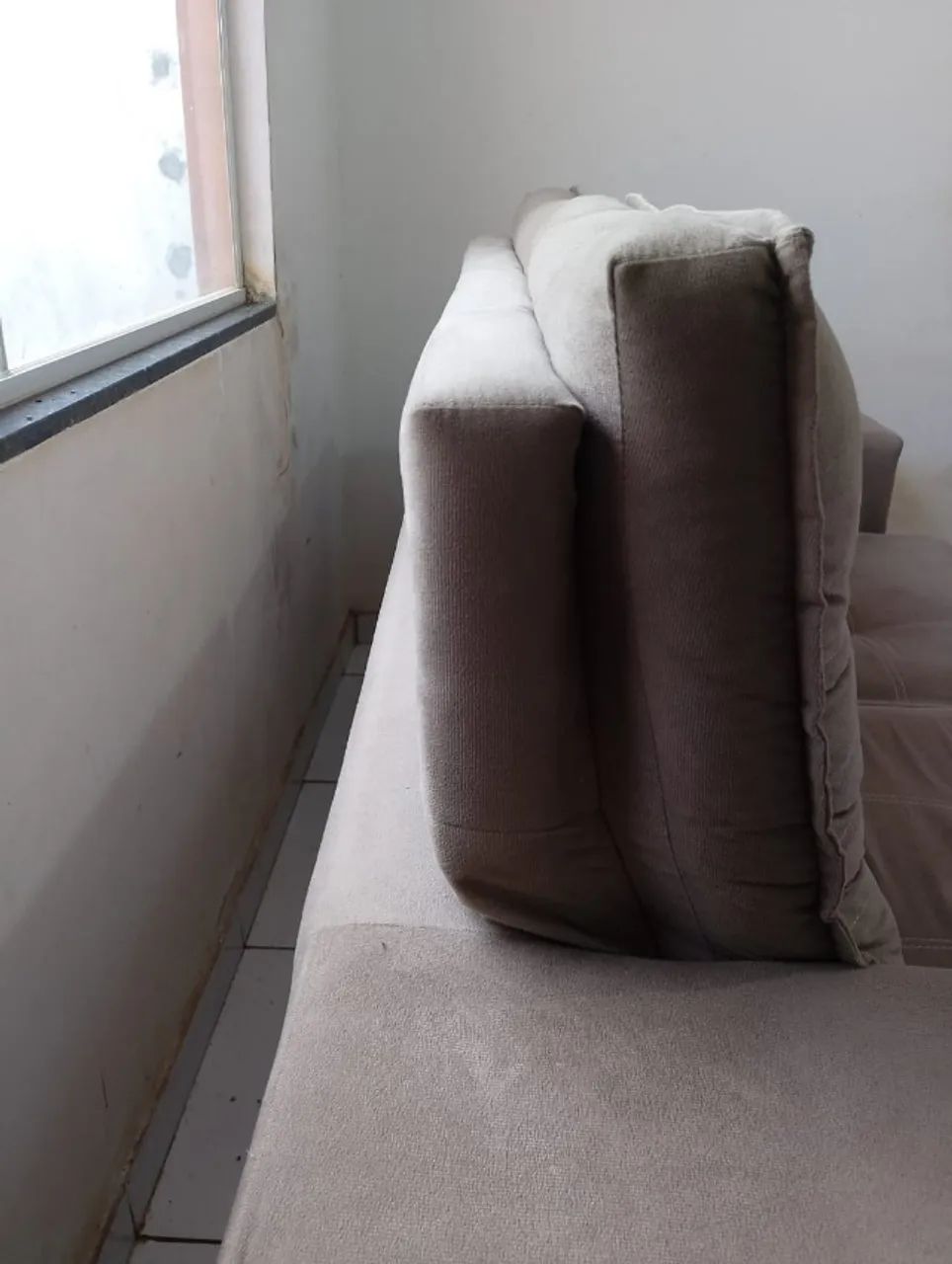 Sofá retrátil e reclinável 2 lugares - tecido suede, cor café  - Foto 4