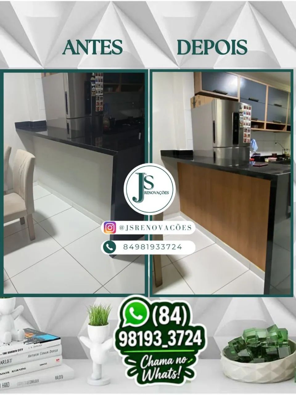 Envelopamento de móveis e eletrodomésticos películas residencial adesivo * - Foto 5