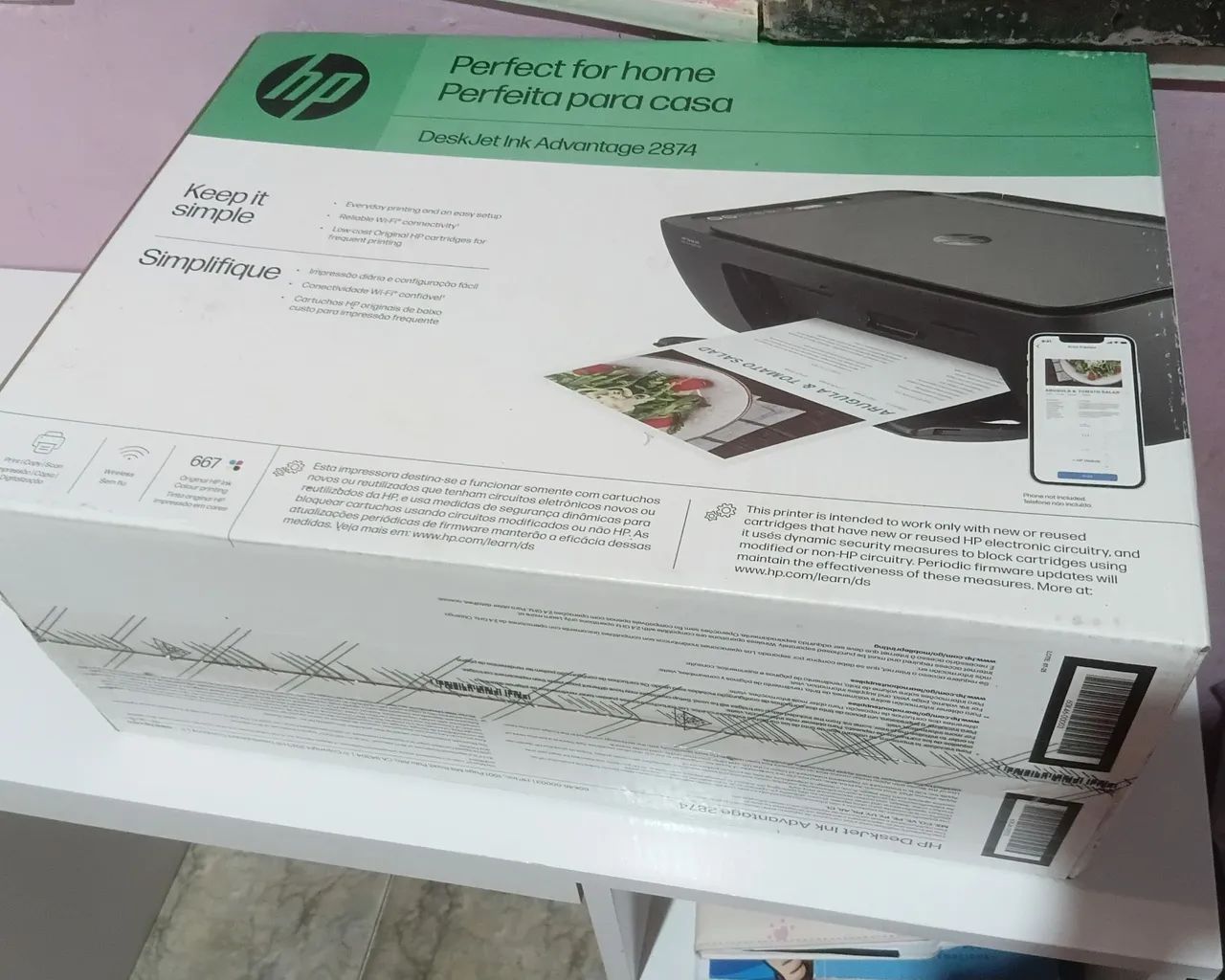 Impressora HP cartucho. Na caixa