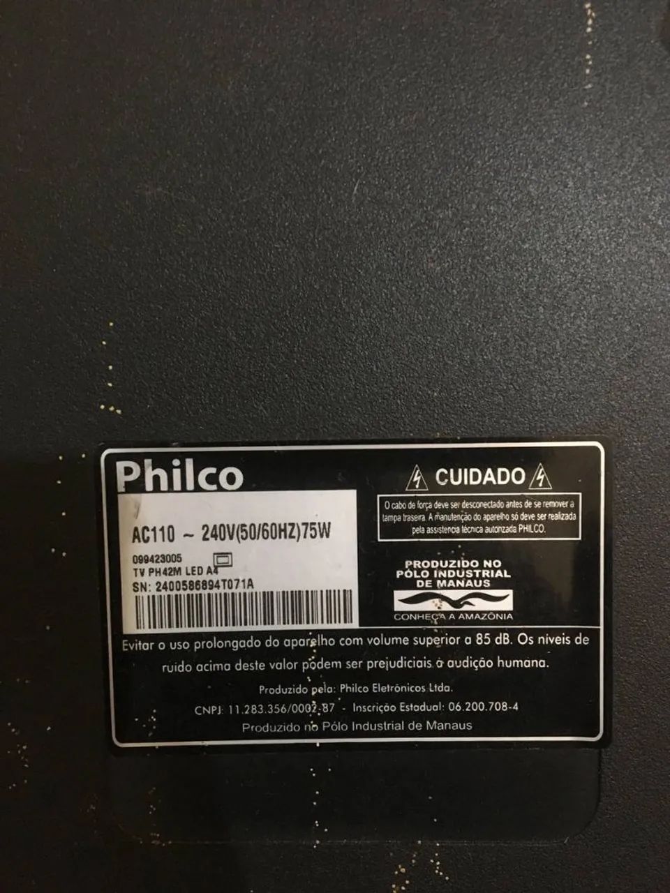 Televisão Philco 42 (PARA RETIRADA E PEÇAS)