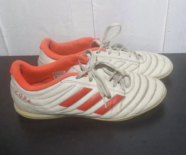 Chuteira Adidas Copa 19.4 TF Futsal - Branca com Laranja - Tam:42 - Foto 4