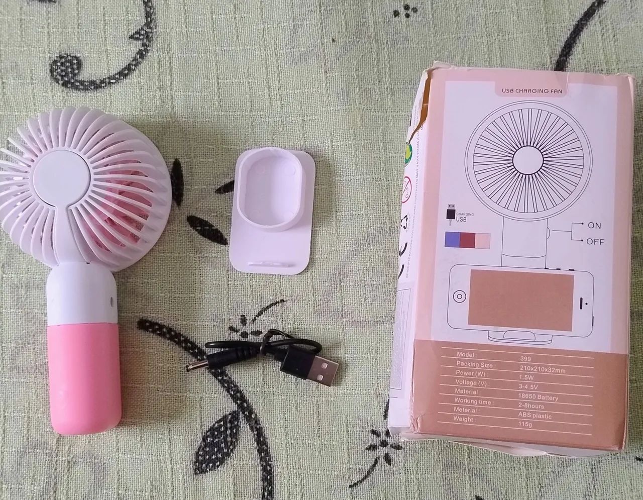 Ventilador com suporte - Rosa - Foto 5