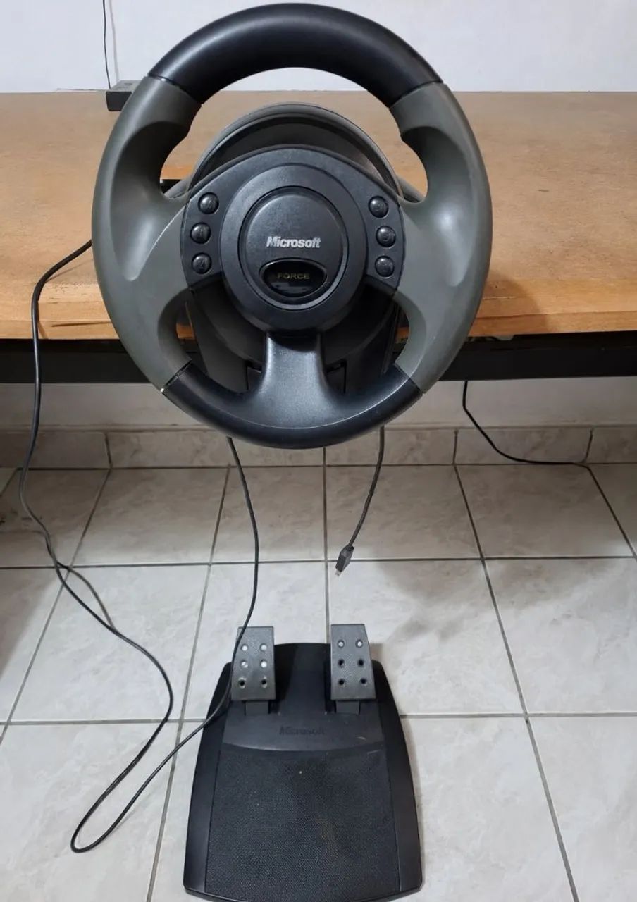 Volante Microsoft SideWinder Force Feedback + Pedaleira