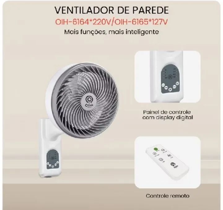 Ventilador de parede Onistek  - Foto 3