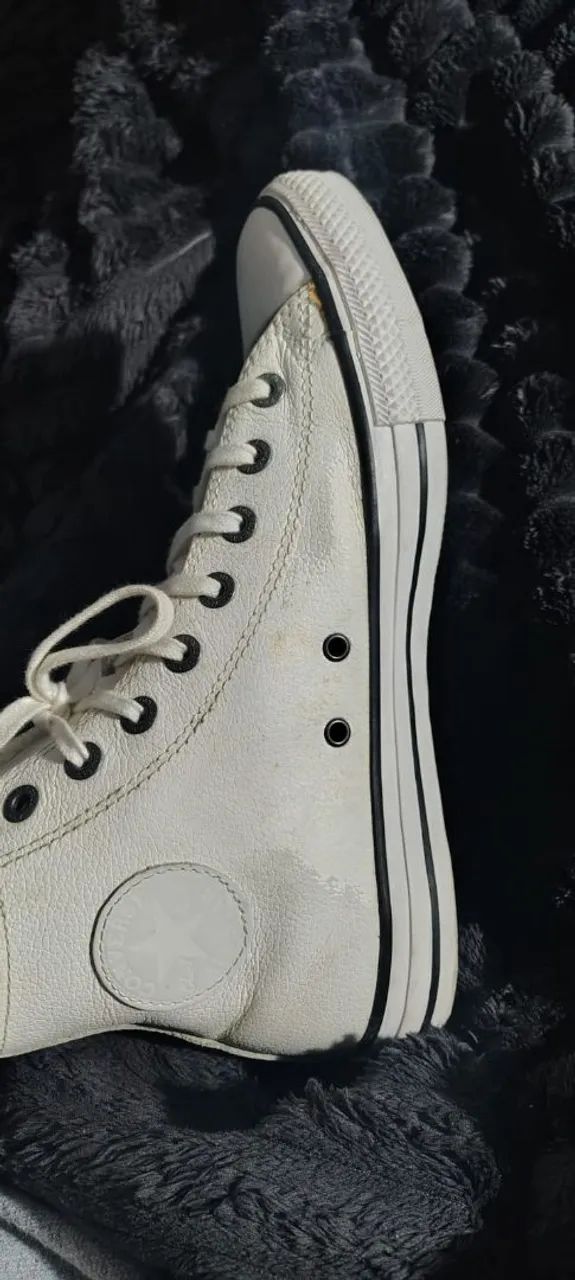 Converse Chuck Taylor All Star De couro, Branco - Foto 4