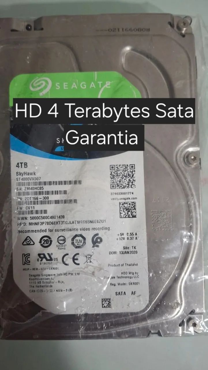 HD 4 Terabytes Sata PC - Garantia.