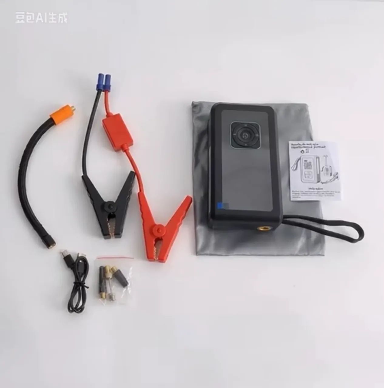 MINI COMPRESSOR + JUMP STARTER + POWER BANK - 4 EM 1 - NOVO NA CAIXA - Foto 3