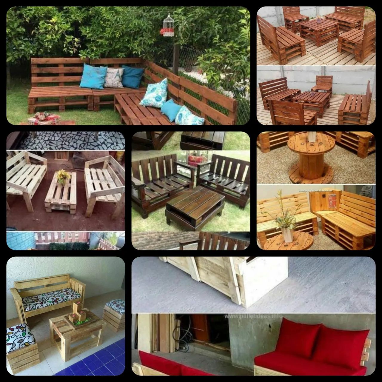 Sofás rústicos de madeira