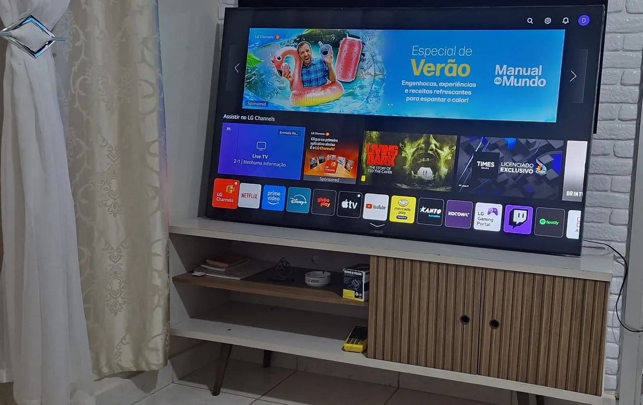TELEVISÃO 55 POLEGADAS LG  COMANDO VOZ (ALEXA) BLUETOOTH BORDA INFINITA 600 CANAIS ENTREGO
