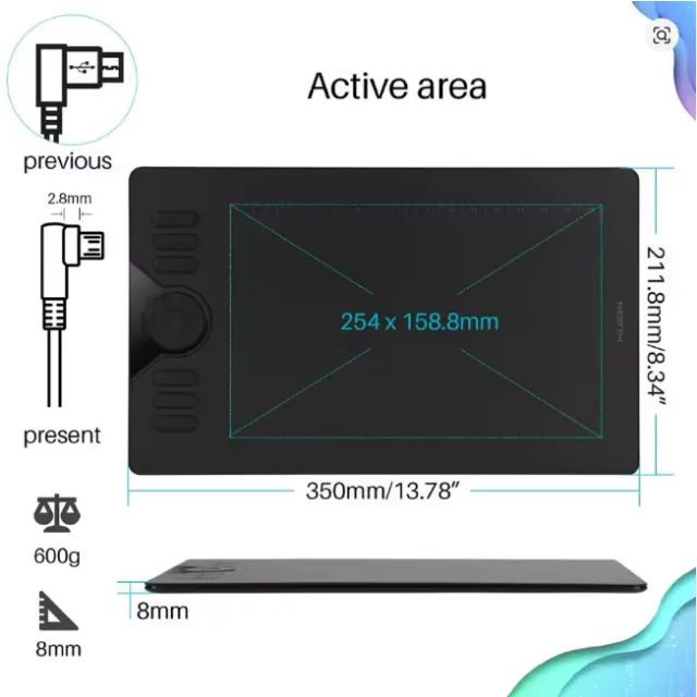 Mesa Digitalizadora HUION HS610 - Foto 3
