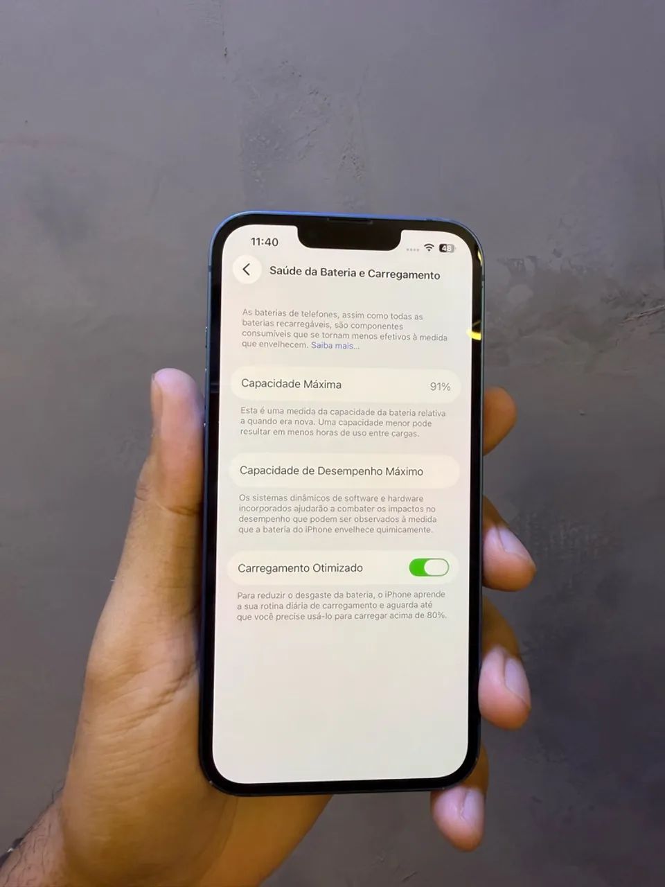 iPhone 13 128GB Azul | Bateria 91% | Impecável  - Foto 3