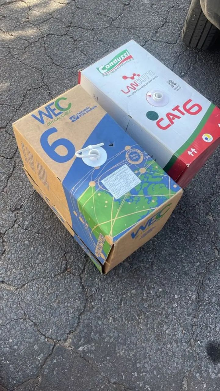 Cabo de rede CAIXA NOVA, CAT6.