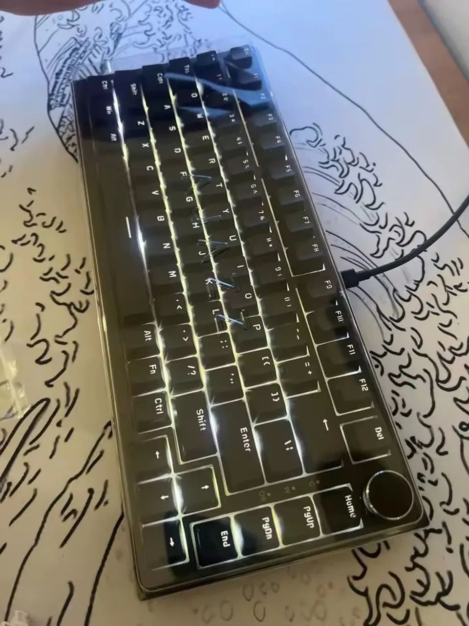 Teclado Mecânico AJAZZ AK820 75% com Fio, Hot-Swap e Knob - Foto 2