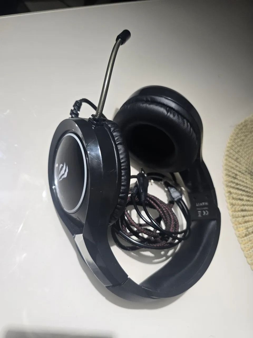 Headset Gamer Havit H2232D RGB preto. - Foto 2
