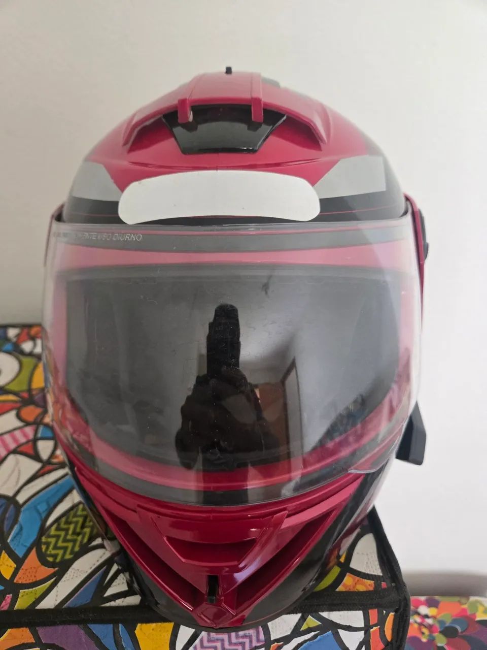 Capacete NOVO com Comunicador Bluetooth - Foto 4