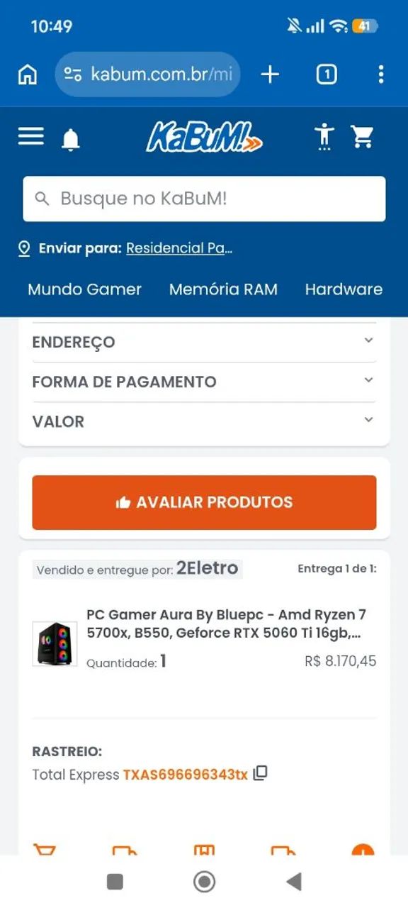Pc Gamer Aura kabum