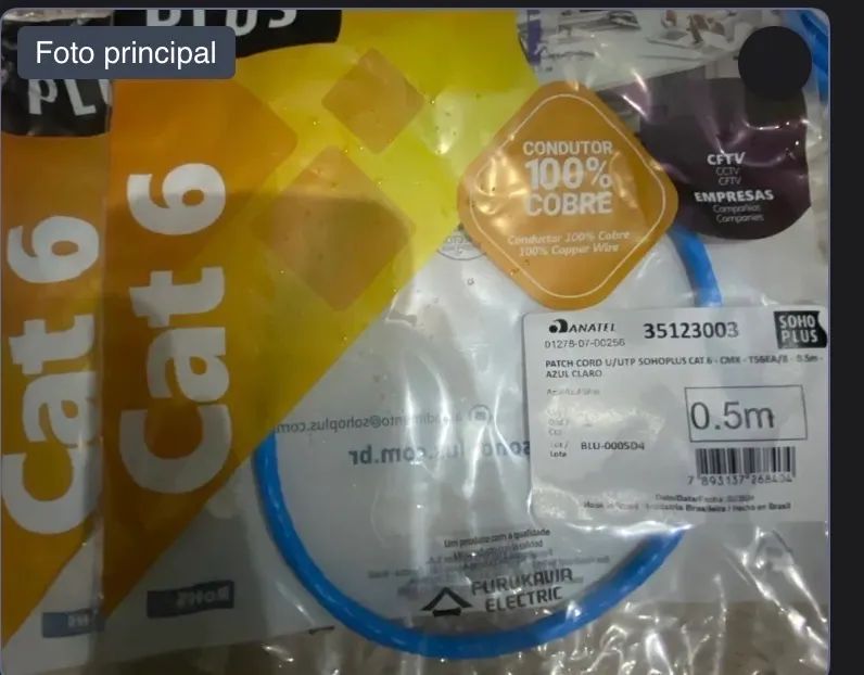 Cabo de rede cat6