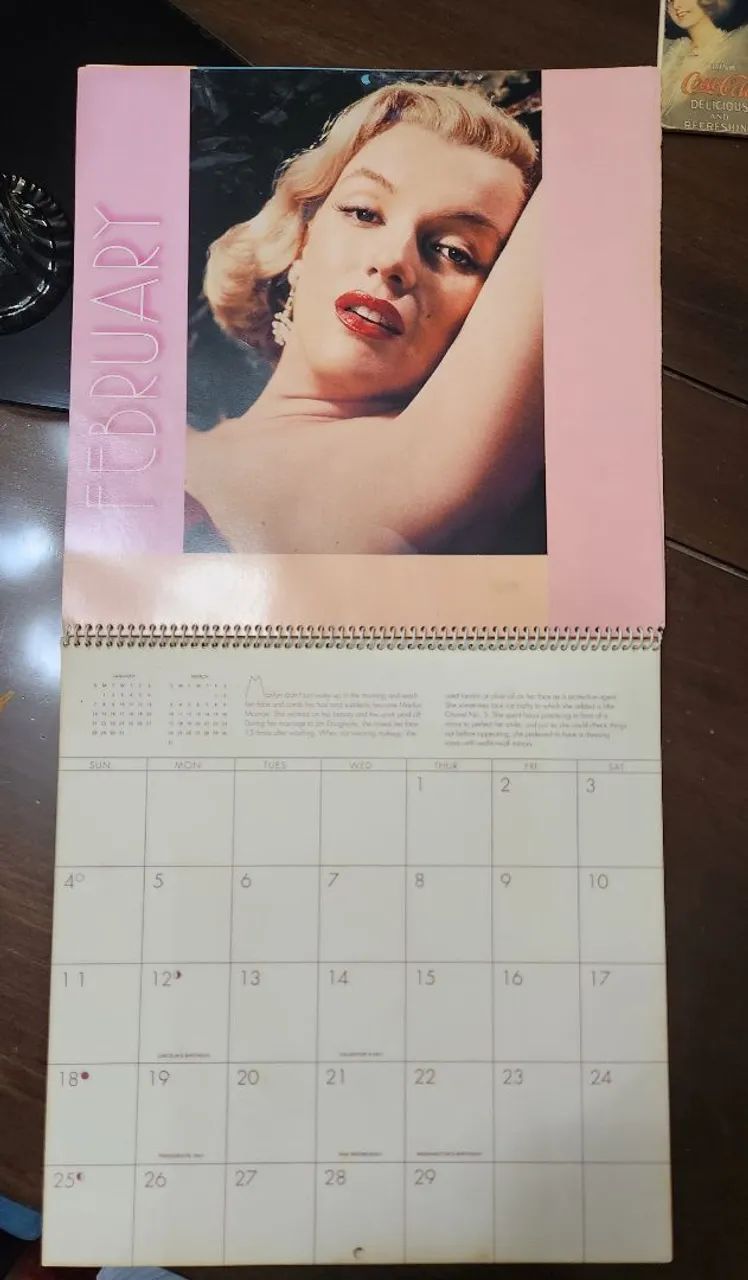 CALENDARIO MARILYN MONROE 1996 AMERICANO - Foto 3
