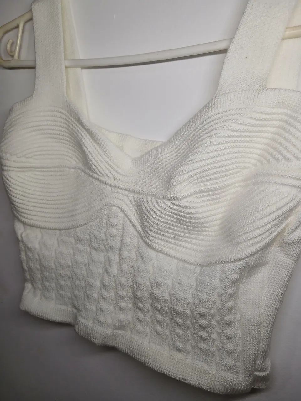 Top Tricô macio Branco/Off