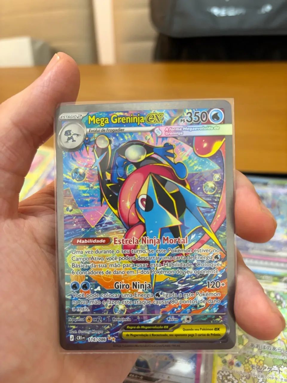 Carta Pokemon Mega Greninja EX Caos Ascendente