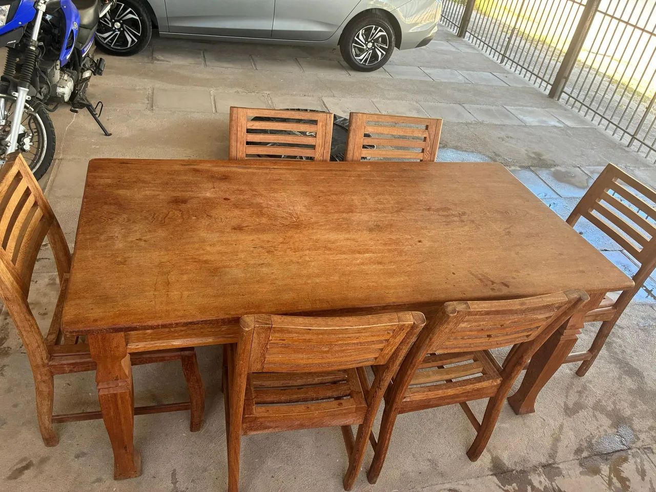 Mesa rústica de 6 lugares 1,85 x 0,90