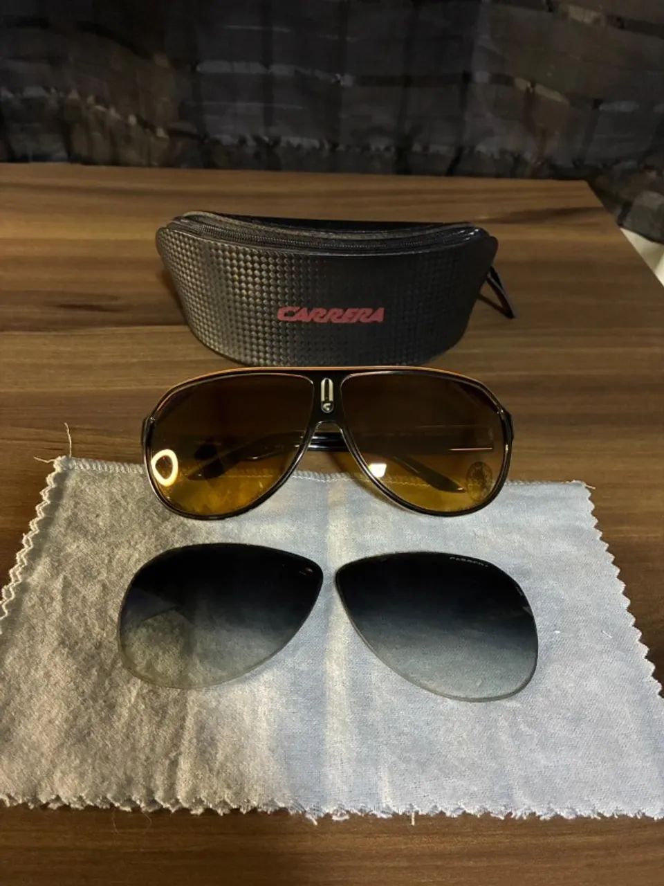 Óculos Carrera 23 Original Lentes Custom + Originais + Case - Foto 2