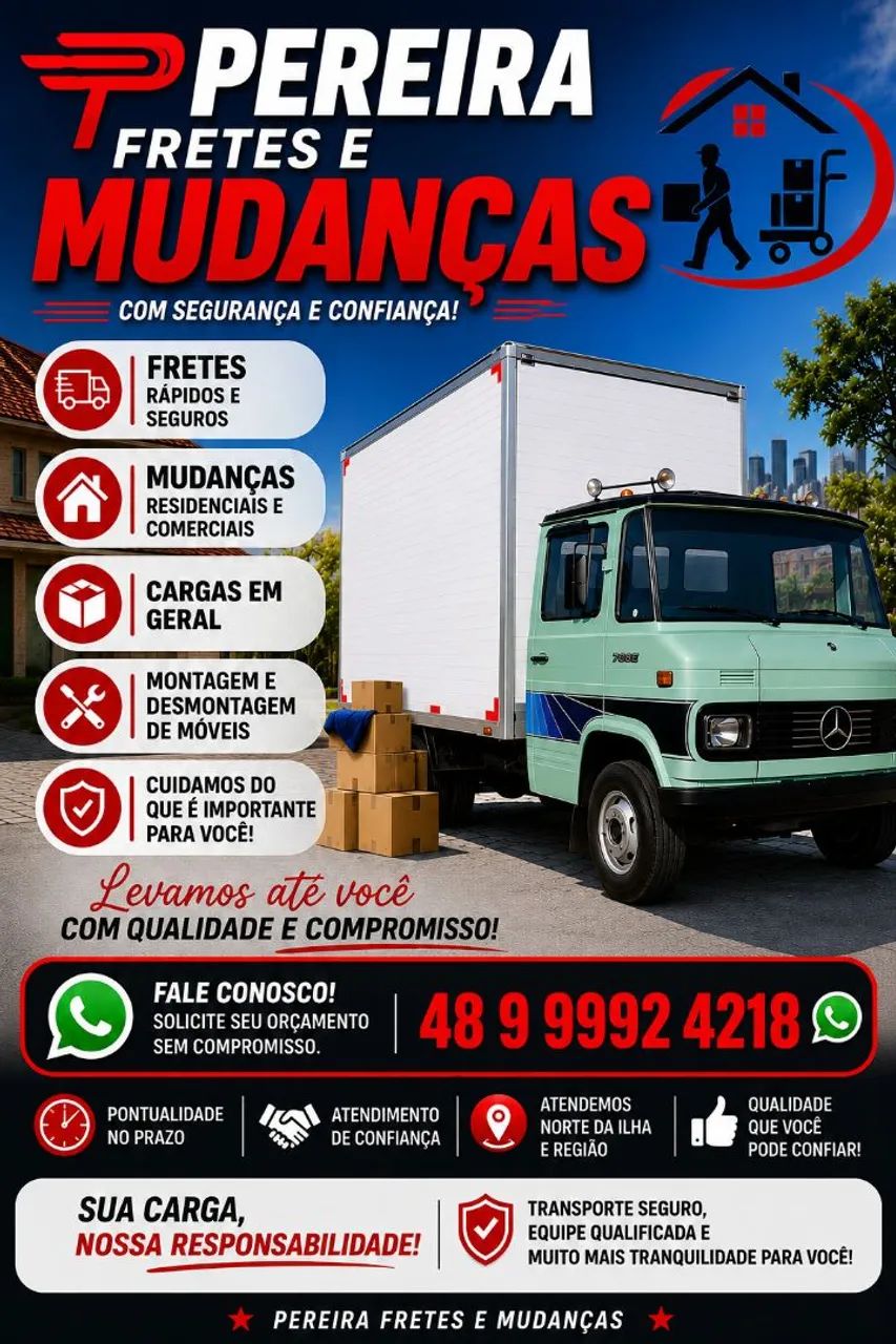 Mudança  frete Norte da ilha 