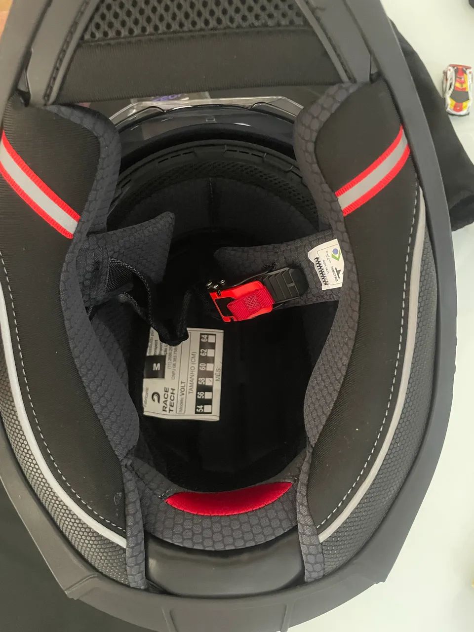 Capacete com Óculos interno race tech - Foto 4
