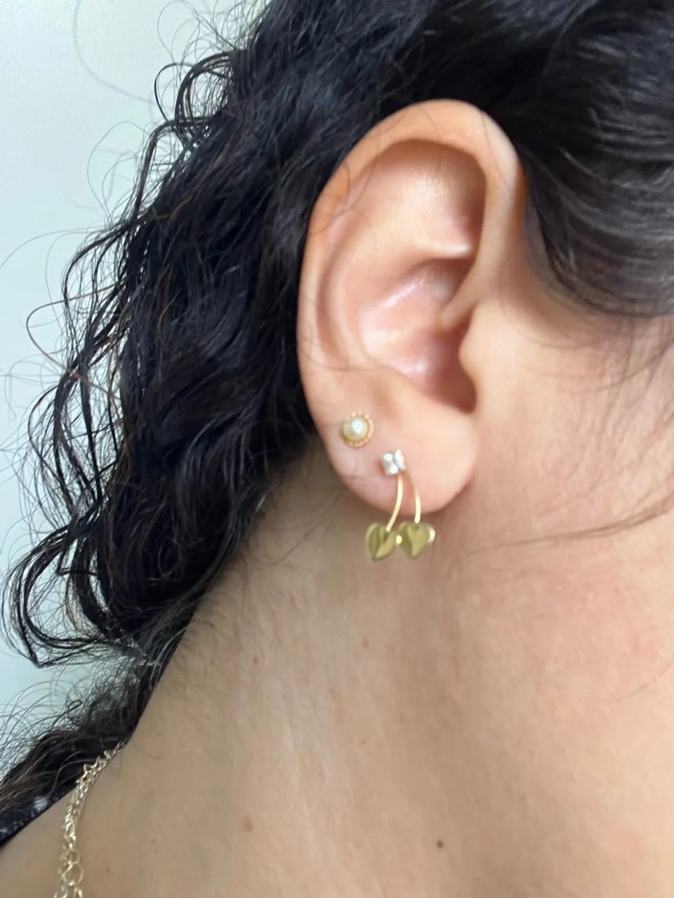 Brinco de ouro 18k com zircônia  - Foto 3