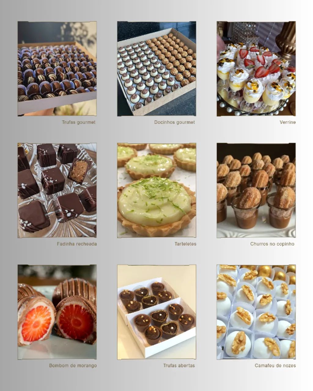 Diversos doces