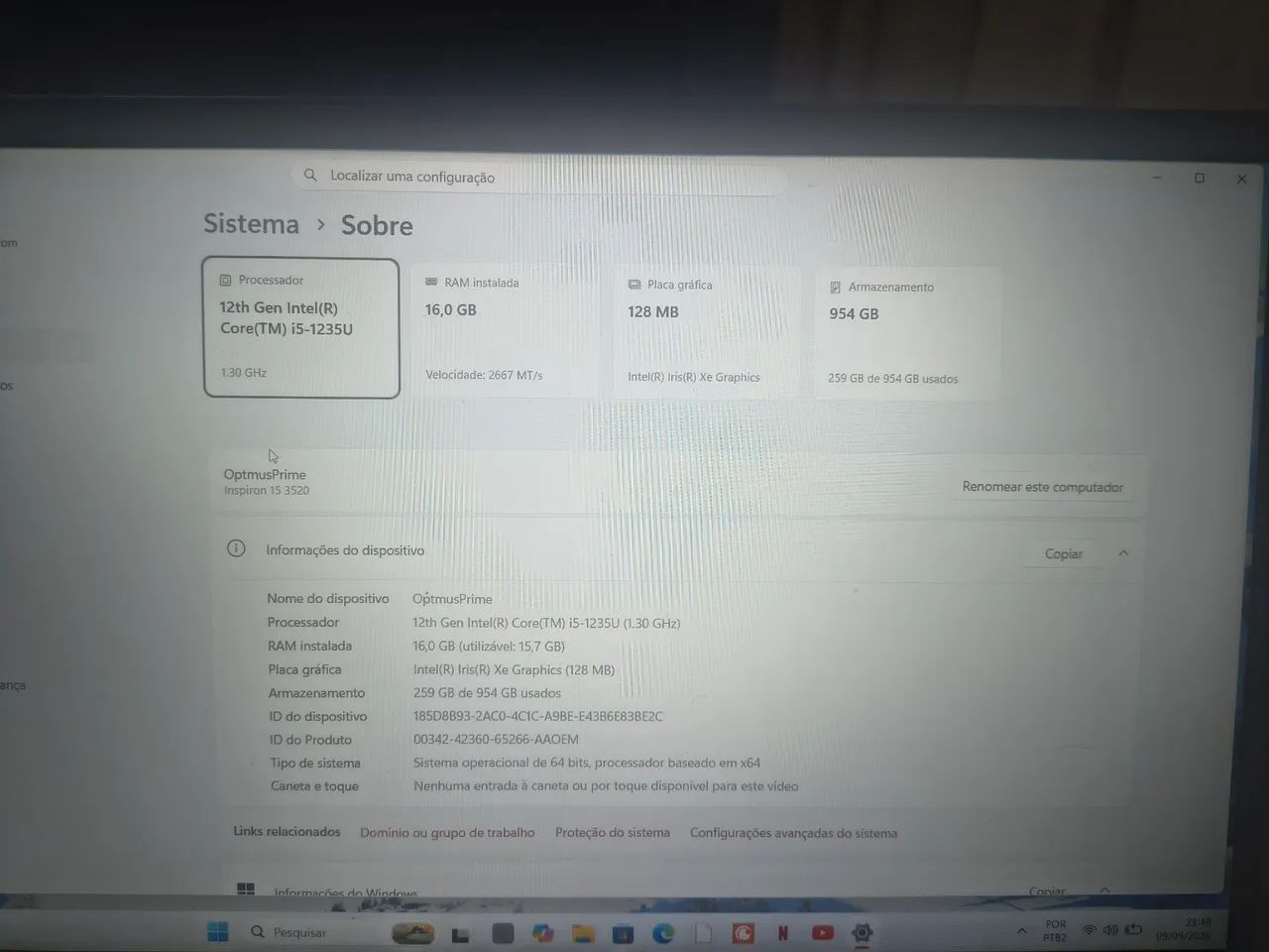 Notebook Inspiron 15 3520 - Foto 3