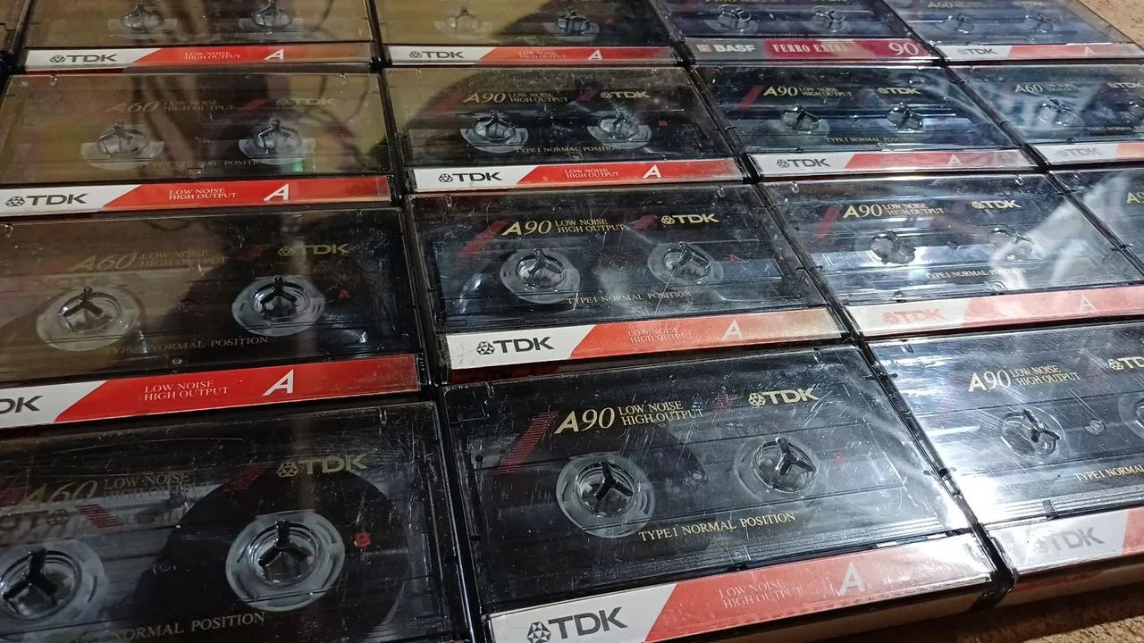 Lote de 39 fitas cassete k7 TDK a90 e a60 muito conservadas ÚLTIMO lote destas
