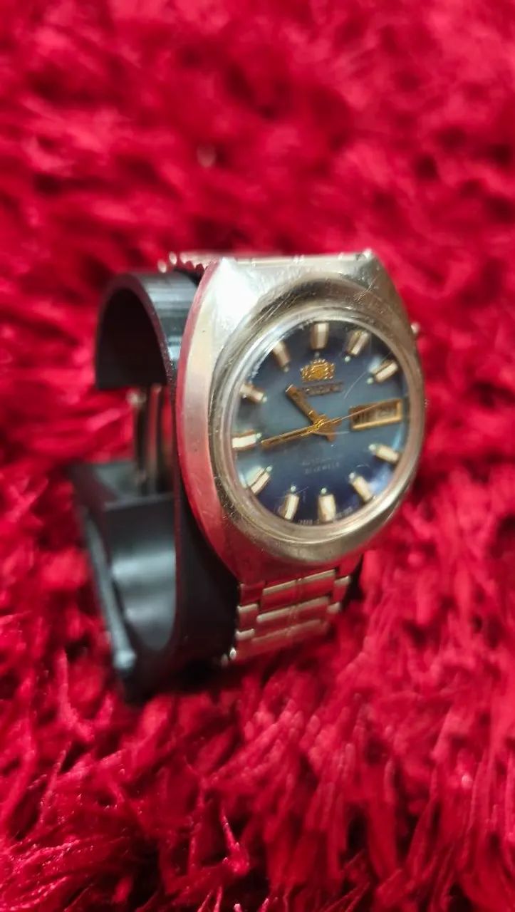 Relógio Orient Automático Vintage Azul Claro Degradê  - Foto 3