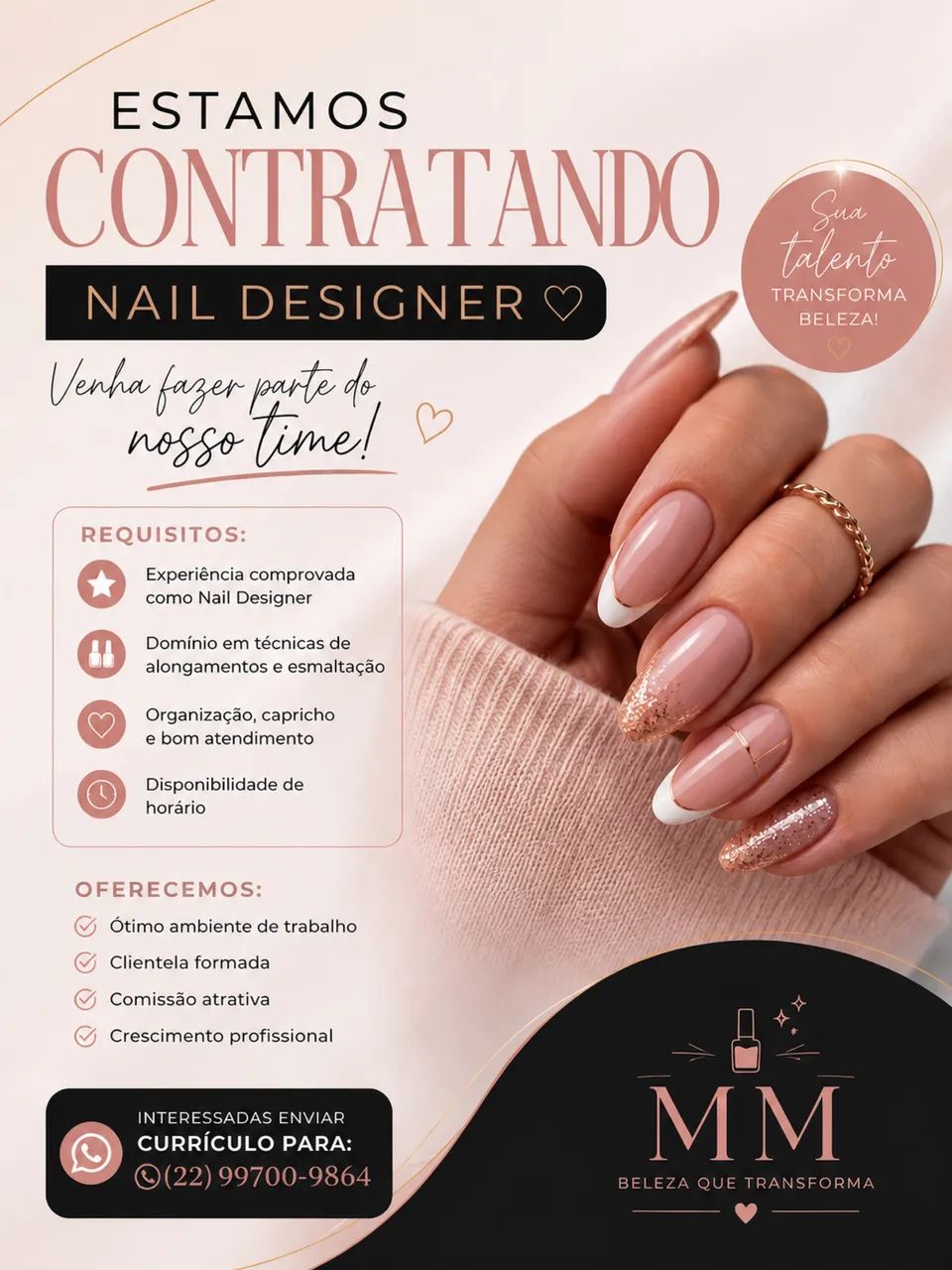 Vaga para nail designer