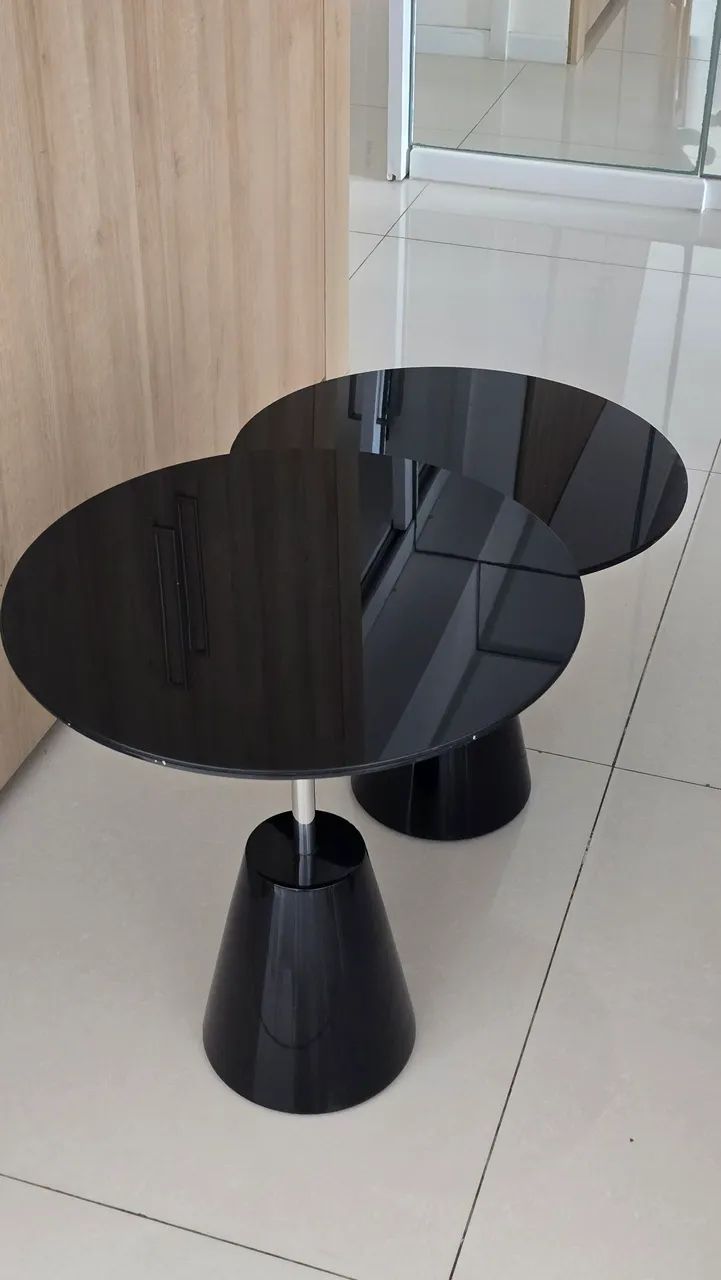 ? Conjunto de mesa de canto preto - Design Moderno - Foto 2