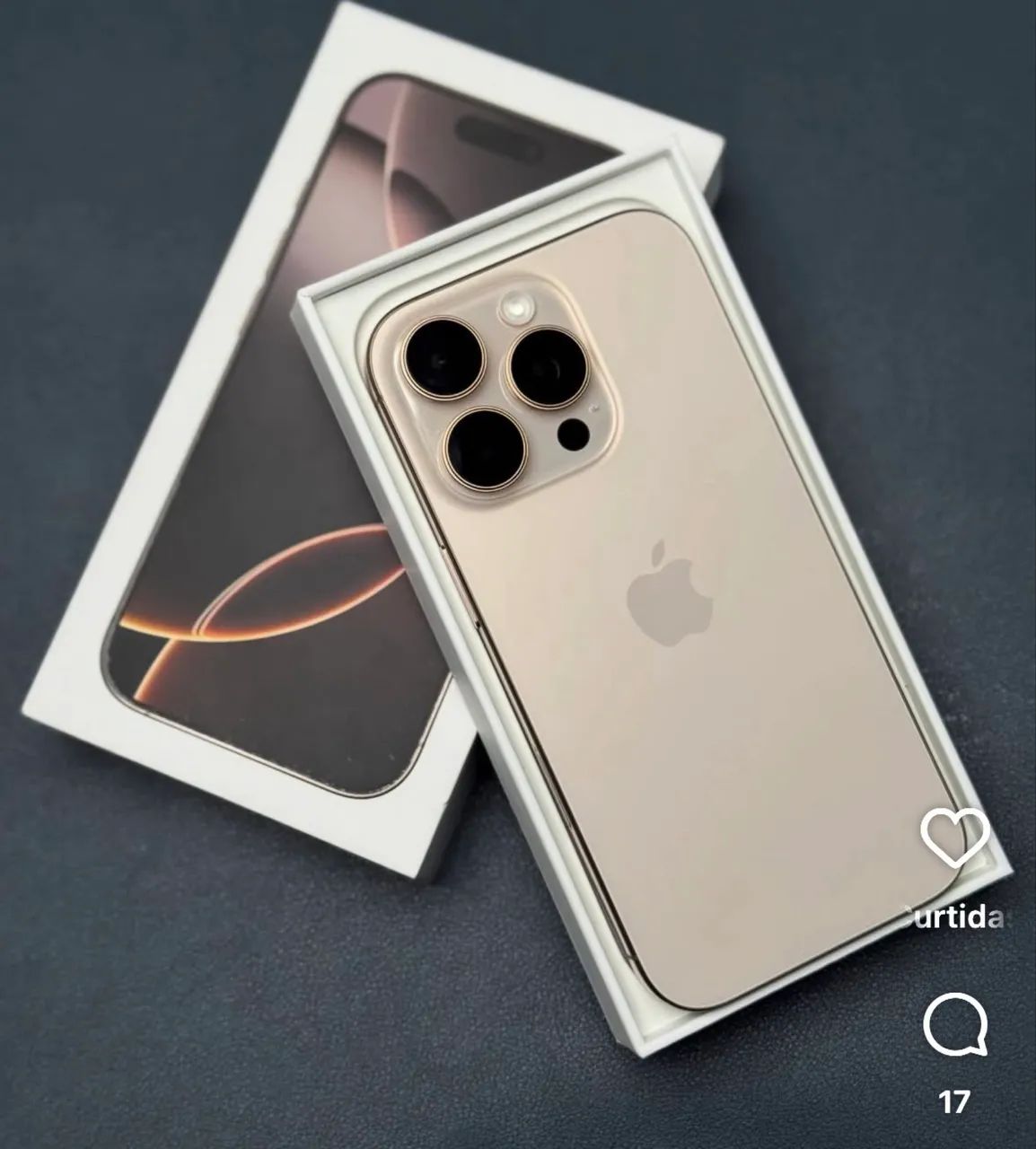 iPhone 16 pro dourado 128G. 6 meses de garantia 