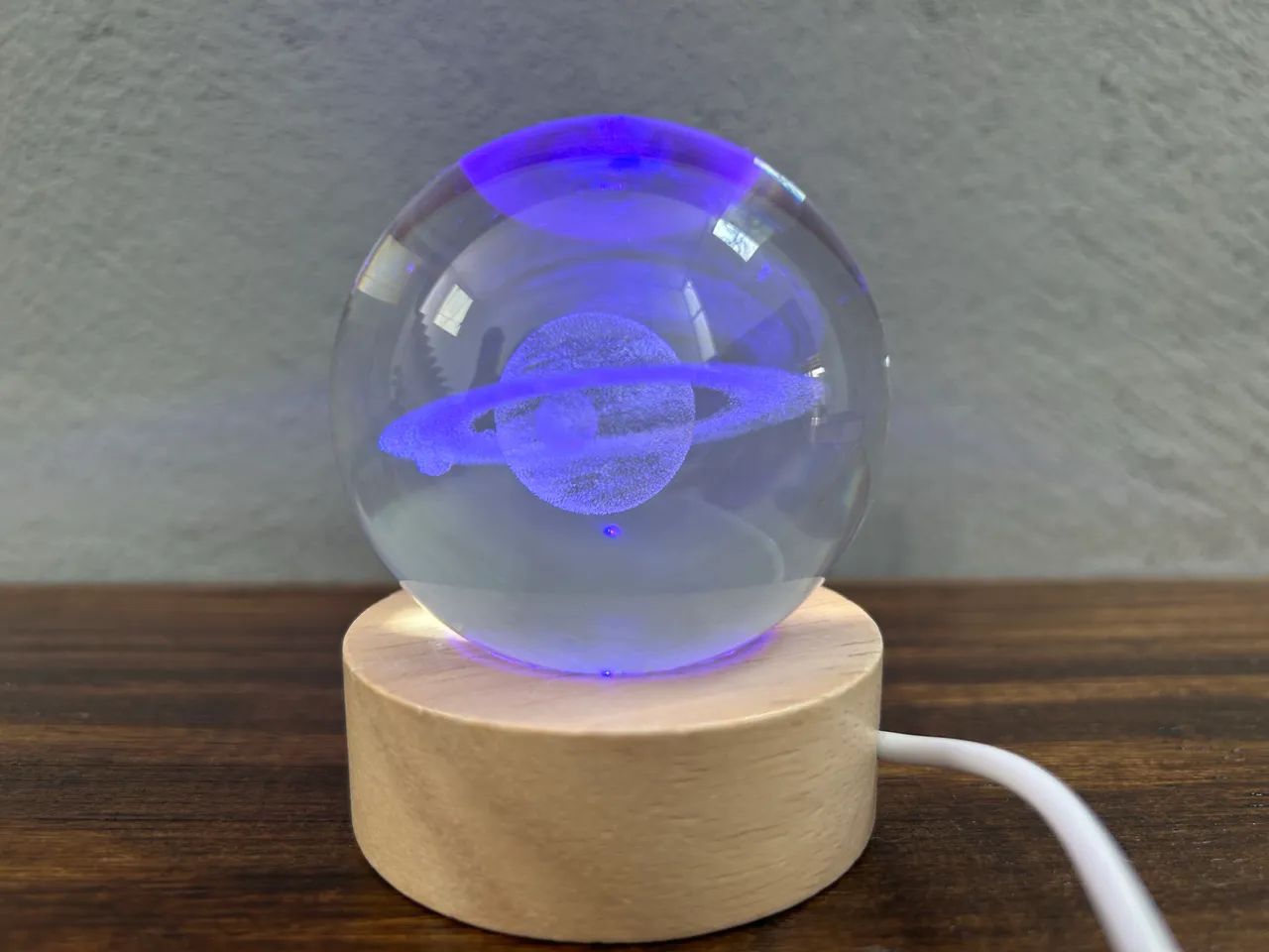 Luminária - Bola de cristal Saturno  - Foto 4