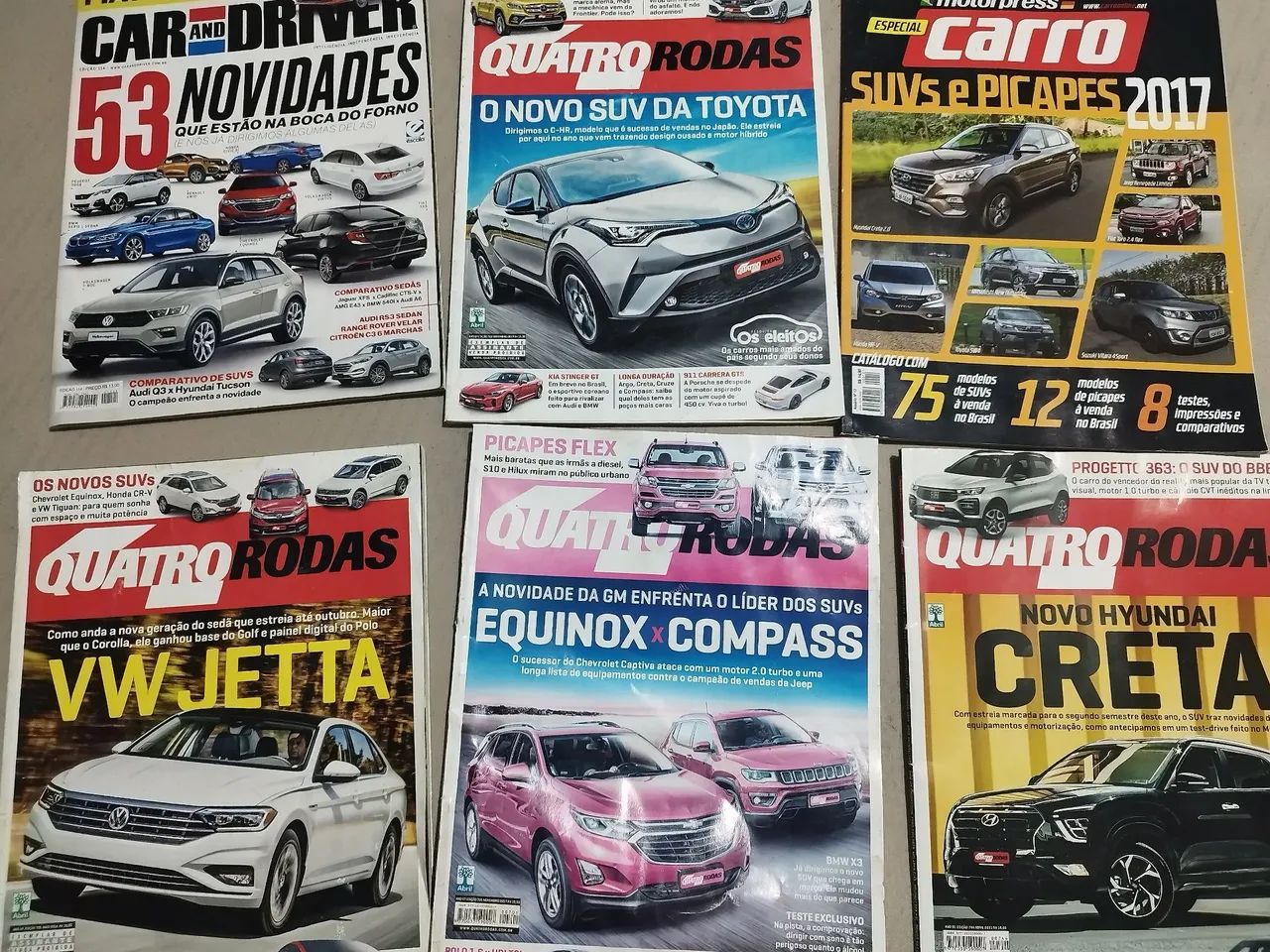6 Revistas Quatro Rodas