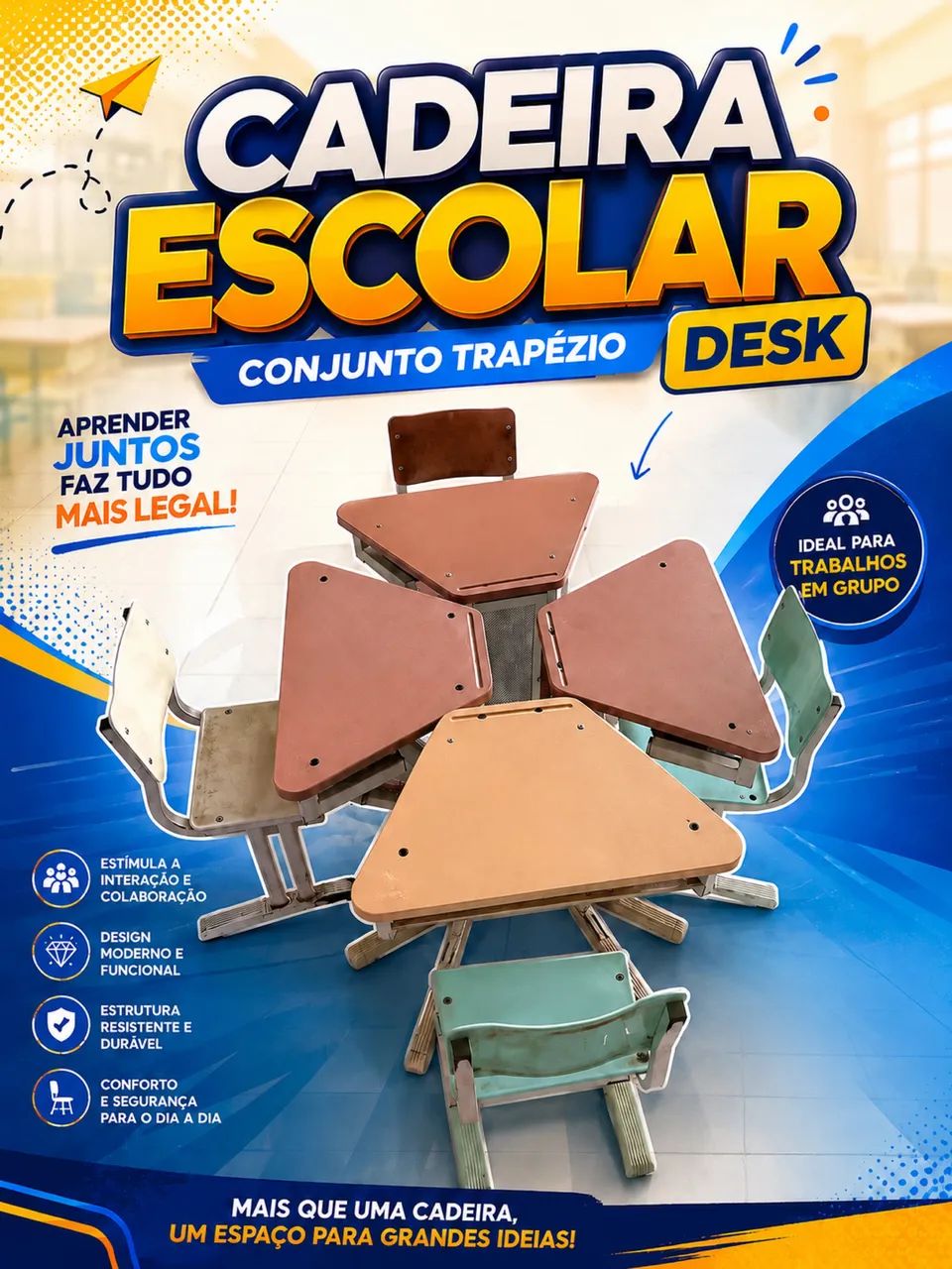 CADEIRA ESCOLAR INFANTIL- DESK
