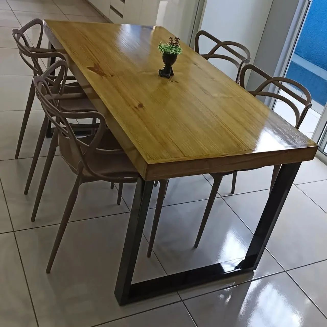 Mesa de Jantar Industrial 