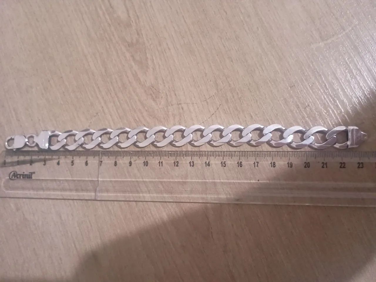 Pulseira de prata Grossa 925 - Foto 3
