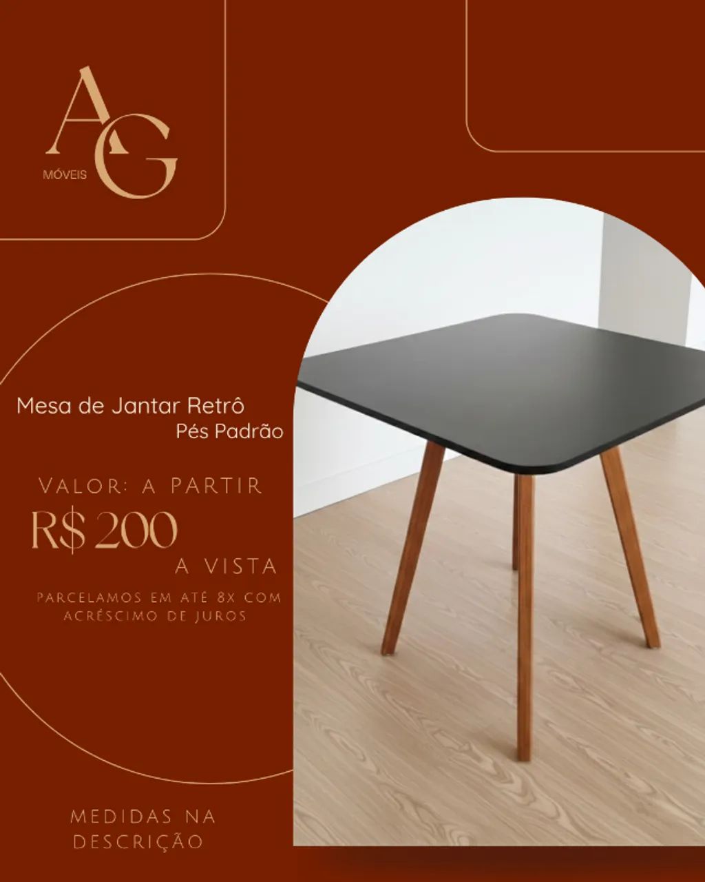 Mesa de Jantar Quadrada - Padrão