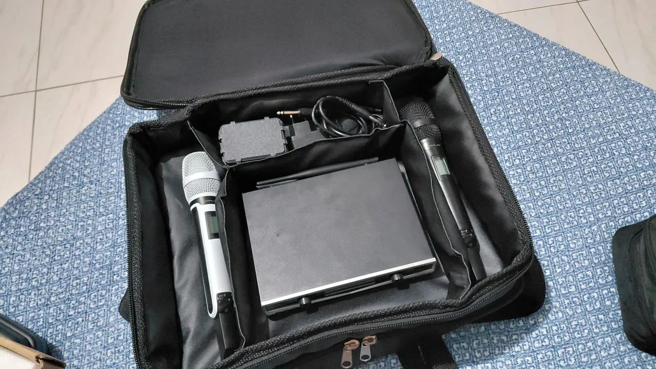 Bag case luxo para microfone - Foto 4