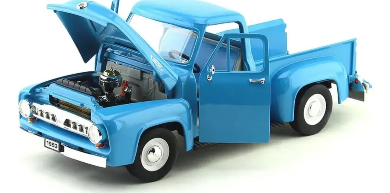 1953 フォード ピックアップ 1/18 ミニカー Miniatura 1:18 clássica pick-up Ford 1953 azul nova - Hobbies e