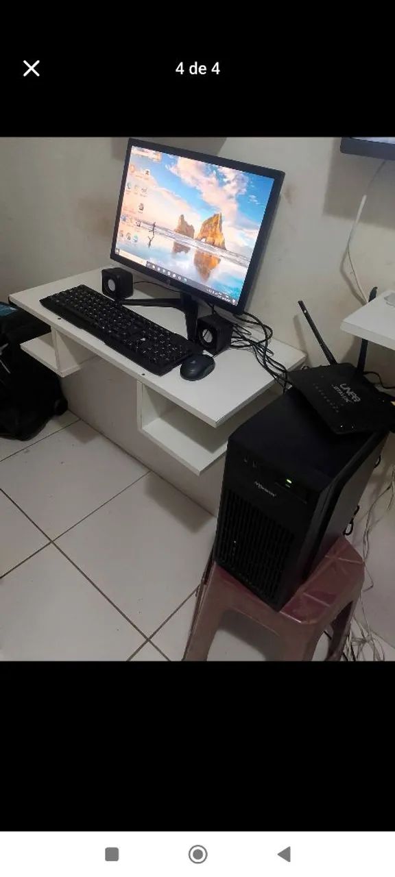 Computador completo com mesinha  - Foto 3